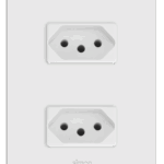 CONJUNTO 2 TOMADAS 2P+T PADRÃO BRASILEIRO 20A 250V - BRANCO - SIMON 20