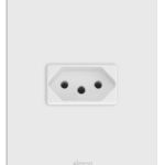 CONJUNTO 1 TOMADA 2P+T PADRÃO BRASILEIRO 20A 250V - BRANCO - SIMON 20