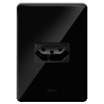 CONJUNTO 1 TOMADA 2P+T PADRÃO BRASILEIRO 10A 250V - NEGRO PIANO - SIMON 20