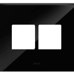 PLACA 4 x 4 - C/SUPORTE - 4 POSTOS - NEGRO PIANO - SIMON 20