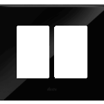 PLACA 4 x 4 - C/SUPORTE - 6 POSTOS - NEGRO PIANO - SIMON 20