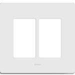 PLACA 4 x 4 - C/SUPORTE - 6 POSTOS - BRANCO - SIMON 20