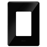 PLACA 4 x 2 - C/SUPORTE - 3 POSTOS - NEGRO PIANO - SIMON 20