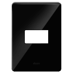 PLACA 4 x 2 - C/SUPORTE - 1 POSTO - NEGRO PIANO - SIMON 20