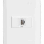 CONJUNTO TOMADA RJ45 CAT 5E BRANCO C/PLACA + SUPORTE - SIMON 30
