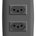 CONJUNTO 2 TOMADAS 2P+T PADRÃO BRASILEIRO 10A 250V - GRAFITE  - SIMON 30