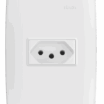 CONJUNTO 1 TOMADA 2P+T PADRÃO BRASILEIRO 20A 250V - BRANCO - SIMON 30