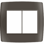 PLACA 4 x 4 - C/SUPORTE - 6 POSTOS - GRAFITE FOSCO - SIMON 30