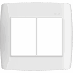 PLACA 4 x 4 - C/SUPORTE - 6 POSTOS - BRANCO - SIMON 30