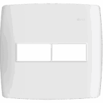 PLACA 4 x 4 - C/SUPORTE - 2 POSTOS - BRANCO  - SIMON 30