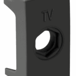 MÓDULO COMPLEMENTO CONECTOR TV COAXIAL - GRAFITE FOSCO - SIMON 30/35