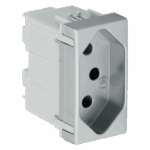 MÓDULO TOMADA 2P+T PADRÃO BRASILEIRO 10A 250V - ALUMÍNIO FOSCO - SIMON 30/35