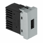 MÓDULO CARREGADOR USB 2.1A TURBO CHARGE BIVOLT - LINHA S30/S35 - ALUMÍNIO FOSCO - SIMON 30/35