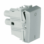 MÓDULO INTERRUPTOR BIPOLAR SIMPLES 10A 250V - ALUMÍNIO FOSCO - SIMON 30/35