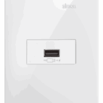 CONJUNTO CARREGADOR USB 2.1A TURBO CHARGE BIVOLT BRANCO C/PLACA+SUPORTE - SIMON 35