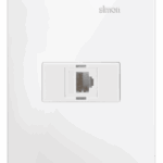 CONJUNTO 1 TOMADA RJ 11 4 FIOS - BRANCO FOSCO - SIMON 35