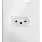 CONJUNTO 1 TOMADA 2P+T PADRÃO BRASILEIRO 10A 250V - BRANCO - SIMON 35