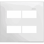 PLACA 4X4 - 4 POSTOS SEPARADOS - BRANCO FOSCO - S35