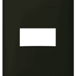 PLACA 4 x 2 - 1 POSTO - PRETO FOSCO - SIMON 35