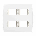 5Tg9 9032 Conjunto Placa 2 Modulos Separados + 2 Modulos Separados C/ Suporte 4X4 Branco Ilus Iriel
