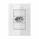 252001 Conjunto 1 Tomada 2P+T 10A 250V~ 4X2 Branco Iris Iriel