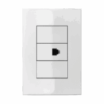 253002 Conjunto 1 Tomada Rj11 4 Fios 4X2 Branco Iris Iriel