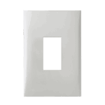 Placa 1 Modulo + Suporte 4x2 Vertical Branco Imperia