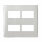 772231 Conjunto Placa 2 Modulos Separados + 2 Modulos Separados 4X4 + Suporte Branco Imperia Iriel