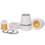Bocal Base E27, Porcelana, Tipo De Tempo, 4A/0-250V, Cor Branco #Mt2233
