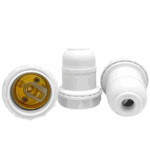 Bocal Base E27, Plástico, Tipo Pendente P/ Abajur, 4A/0-250V, Cor Branco #Mt2193
