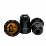 Bocal Base E27, Plástico, Tipo Pendente P/ Abajur, 4A/0-250V, Cor Preto #Mt2195