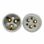 Tomada Externa Polarizada, Porcelana, 30A/0-380V 3 Polos, Cor Branco #To0333