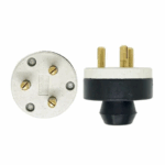 Pino Externo Polarizado, Porcelana, 30A/380V 3 Polos, Cor Branco #Pi0333