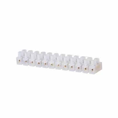 Conector De Barra, Plástico Pe, 4Mm² 24A/0-250V, 12 Polos, Cor Branco #Ct0433 - Imagem 1