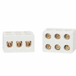 Conector De Porcelana, 6Mm² 30A/600V, 3 Polos, Cor Branco #Cp0633