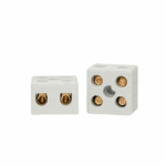 Conector De Porcelana, 10Mm² 50A/600V, 2 Polos, Cor Branco #Cp1023