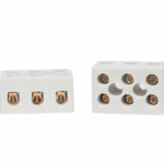 Conector De Porcelana, 10Mm² 50A/600V, 3 Polos, Cor Branco #Cp1033