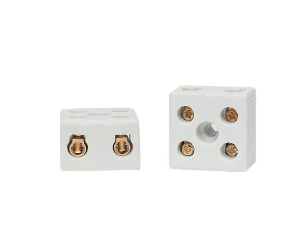 Conector De Porcelana, 16Mm² 68A/600V, 2 Polos, Cor Branco #Cp1623 - Imagem 1