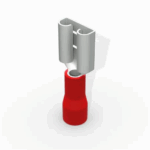 Terminal, Cobre Estanhado, Luva Fêmea, Pre-Isol. Nylon,0,44931,5Mm² 10A, Cor Vermelho, (Pcte 100Un) #Tf1107