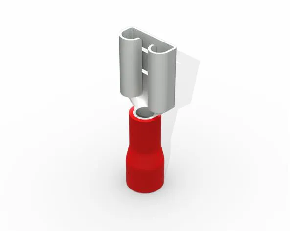 Terminal, Cobre Estanhado, Luva Fêmea, Pre-Isol. Nylon,0,44931,5Mm² 10A, Cor Vermelho, (Pcte 100Un) #Tf1107 - Imagem 1