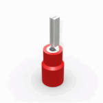 Terminal, Cobre Estanhado, Pino 20,0Mm, Pre-Isol. Nylon,0,44931,5Mm² 19A, Cor Vermelho (Pcte 100Un) #Tp2017