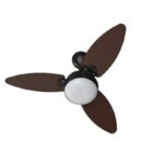 Ventilador Elluz Inverter 3 Pas Preto Tabaco Com Controle Ventisol