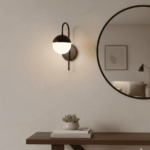 Arandela de Parede Moon Stick Preta Base G9 Bivolt IP20 Lumanti - Imagem 3