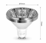 Lâmpada LED AR70 Refletora GU10 4,8W 6500K Branco Frio 24° Bivolt Lumanti -  420lm - Imagem 4