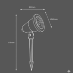 Espeto LED Jardim 6W Branco Quente 3000K Bivolt IP66 Corpo Preto  540lm Lumanti - Imagem 4