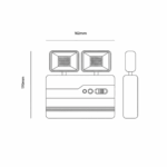 Luminária de Emergência LED 8W 2 Faróis 1200lm Bivolt LLE1200E Lumanti - Imagem 4