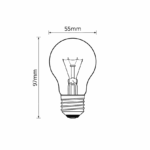 Lâmpada Halógena 70W A55 220V E27 Branco Quente LHC70 Lumanti - Imagem 5