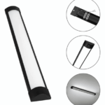 Luminária Slim Fit Preta LED 18W 6500K Branco Frio 1600lm 500x50x25mm Bivolt LFP618 Lumanti - Imagem 5