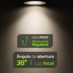 Spot de Embutir LED 5W 4000K Branco Neutro Redondo Bivolt SLER45A Lumanti - Imagem 4