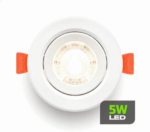 Spot de Embutir LED 5W 3000K Branco Quente Redondo Bivolt SLER35A Lumanti - Imagem 2
